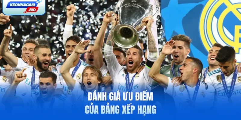 Đánh giá ưu điểm của bảng xếp hạng